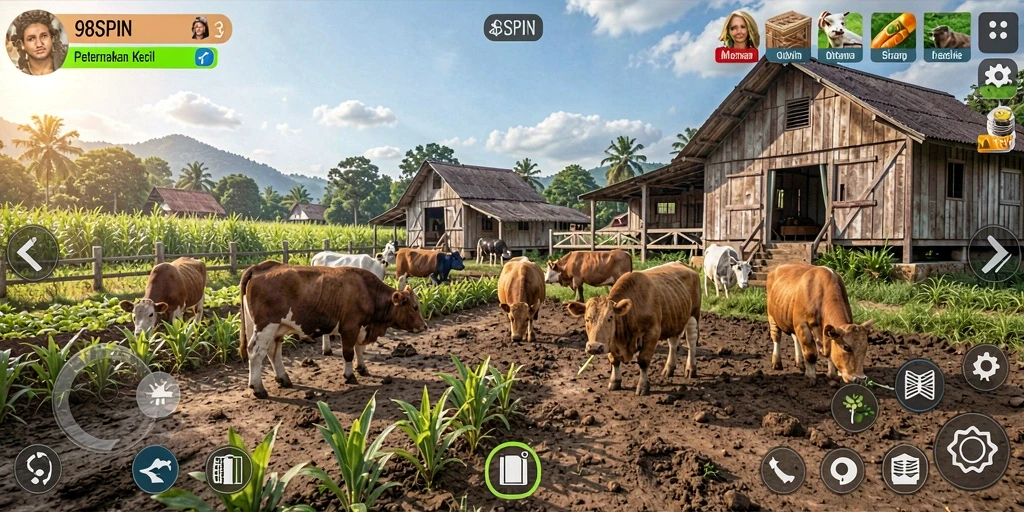 Gameplay menarik dalam dunia pertanian virtual 98SPIN.