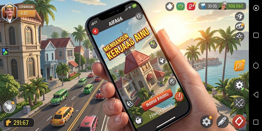 Screenshot AIFA66 menampilkan pengalaman manajemen bisnis yang mendebarkan.