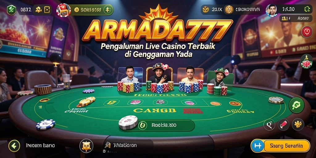 Tampilan gameplay Live Casino yang mendebarkan dan interaktif di ARMADA777.
