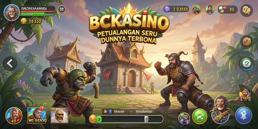 Gameplay BCKASINO menampilkan petualangan di dunia terbuka yang luas.