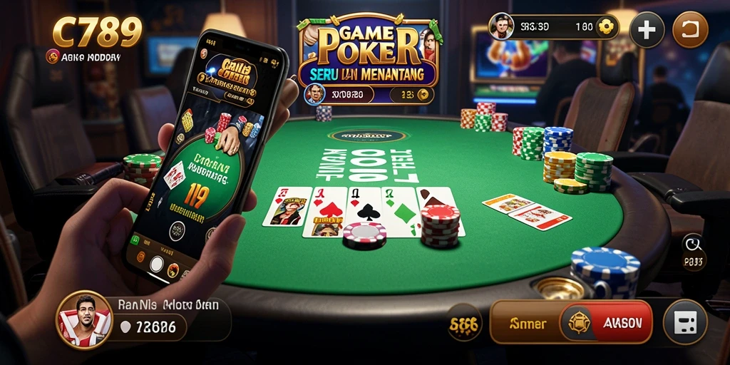 Tampilan gameplay poker yang mengasyikkan dari C789.