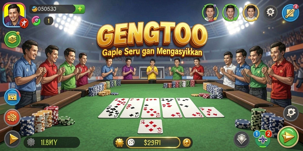 Gameplay GENGTOTO yang seru dengan kartu Gaple.