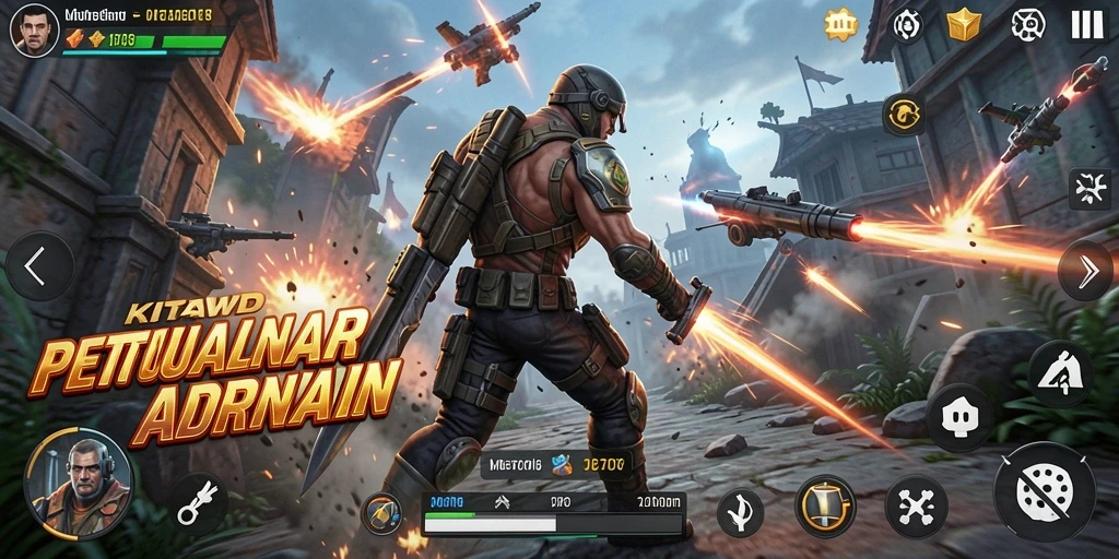 Screenshot KITAWD menampilkan pertarungan epik dalam gameplay Action.