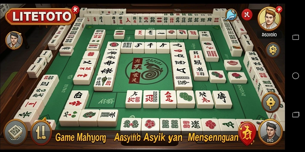 Tampilan gameplay seru dari LITETOTO yang penuh tantangan Mahjong.