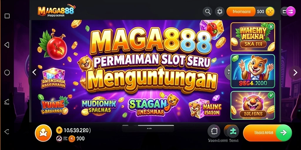 Tampilan gameplay MAGA888 yang mengasyikkan dan berwarna-warni.